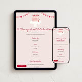 "Cherry Cake" - Online Birthday Invitations in Petal by Teju Reval - Mobile + desktop layout