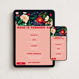 "Flower Garden" - Online Birthday Invitations in Rose by Mojca Dolinar - Mobile + desktop layout