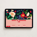 "Flower Garden" - Online Birthday Invitations in Rose by Mojca Dolinar - Desktop layout