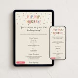 "Hip Hip Hooray" - Online Birthday Invitations in Bloom by Kercia Jane - Mobile + desktop layout