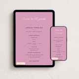 "Cheers Celebration" - Online Birthday Invitations in Lilac by Louise Kay - Mobile + desktop layout
