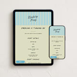 "calvin" - Online Birthday Invitations in Summer Blue by chocomocacino - Mobile + desktop layout