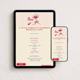 "Mon cherie" - Online Birthday Invitations in Cherry by Creo Study - Mobile + desktop layout