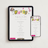 "Retro Party" - Online Birthday Invitations in Candy Club by Vera Lim - Mobile + desktop layout