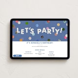 "Confetti Collage" - Online Birthday Invitations in Denim by Kercia Jane - Desktop layout