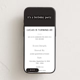 "Modern Minimal" - Online Birthday Invitations in Charcoal by taylorVdesign - Mobile layout