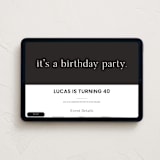 "Modern Minimal" - Online Birthday Invitations in Charcoal by taylorVdesign - Desktop layout