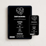"RIP to my 20s" - Online Birthday Invitations in Noir by Kaliste Ananda - Mobile + desktop layout