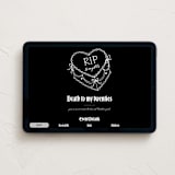 "RIP to my 20s" - Online Birthday Invitations in Noir by Kaliste Ananda - Desktop layout