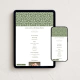 "Vintage Garden" - Online Birthday Invitations in Forest by Sherley Ferreira - Mobile + desktop layout