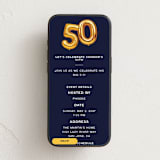 "Big 50" - Online Birthday Invitations in Navy by Ilene Guy - Mobile layout