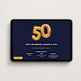 "Big 50" - Online Birthday Invitations in Navy by Ilene Guy - Desktop layout