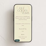 "Golden Years" - Online Anniversary Invitations in Almond by Morgan Kendall - Mobile layout