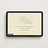 "Golden Years" - Online Anniversary Invitations in Almond by Morgan Kendall - Desktop layout