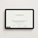 "Hooray!" - Online Anniversary Invitations in Mist by Gina Grittner - Desktop layout