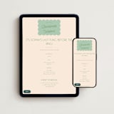 "Scallop" - Online Bachelorette Party Invitations in Seafoam by Morgan Kendall - Mobile + desktop layout