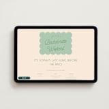 "Scallop" - Online Bachelorette Party Invitations in Seafoam by Morgan Kendall - Desktop layout