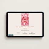 "The Queen" - Online Bachelorette Party Invitations in Rose by Jenna Holcomb - Desktop layout