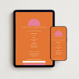 "Color Block Arch" - Online Bachelorette Party Invitations in Tangerine by Maria Alou - Mobile + desktop layout
