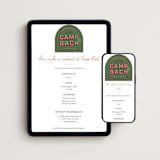 "Camp Bach" - Online Bachelorette Party Invitations in Fern by taylorVdesign - Mobile + desktop layout