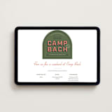 "Camp Bach" - Online Bachelorette Party Invitations in Fern by taylorVdesign - Desktop layout