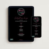 "Neon Lights" - Online Bachelorette Party Invitations in Tuxedo by Jennifer Postorino - Mobile + desktop layout
