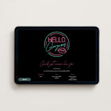 "Neon Lights" - Online Bachelorette Party Invitations in Tuxedo by Jennifer Postorino - Desktop layout