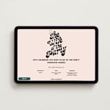 "Wife of the Party" - Online Bachelorette Party Invitations in Blush by Baumbirdy - Desktop layout