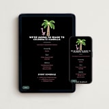 "Miami Neon" - Online Bachelorette Party Invitations in Midnight by Cindy Reynolds - Mobile + desktop layout