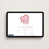 "vintage cake" - Online Bachelorette Party Invitations in Rosebud by Cass Loh - Desktop layout
