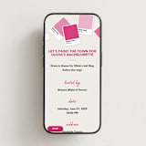 "Color Theme" - Online Bachelorette Party Invitations in Raspberry by Rachelle Clarke - Mobile layout