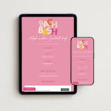 "Bach Bash" - Online Bachelorette Party Invitations in Blush by Angela Garrick - Mobile + desktop layout