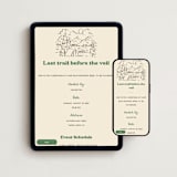"Camp Bach" - Online Bachelorette Party Invitations in Forest by Creo Study - Mobile + desktop layout