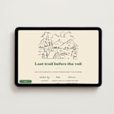 "Camp Bach" - Online Bachelorette Party Invitations in Forest by Creo Study - Desktop layout