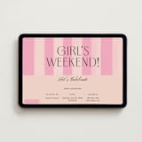 "Vintage Striped Awning" - Online Bachelorette Party Invitations in Cotton Candy by Becky Nimoy - Desktop layout