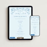 "Seashells & Wedding Bells" - Online Bachelorette Party Invitations in Blue Sky by Milla C - Mobile + desktop layout