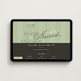 "A Tini Bit Married" - Online Bachelorette Party Invitations in Mint by Ashley Bird - Desktop layout