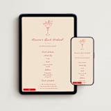 "Miss Bride" - Online Bachelorette Party Invitations in Rose by Jennifer Lew - Mobile + desktop layout
