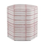 "Shibori lines" - Occasional Ottoman in Dusty Rose by Creo Study