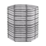 "Shibori lines" - Occasional Ottoman in Stone Grey by Creo Study