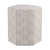 "Hand Drawn Stripes" - Occasional Ottoman in Oatmeal by Alethea and Ruth
