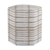 "Shibori linesShibori Lines" - Occasional Ottoman in Sand by Creo Study