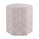 "Hand Drawn Stripes" - Occasional Ottoman in Blush by Alethea and Ruth