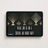 "Deco pattern" - Online Dinner and Cocktail Party Invitations in Onyx by Ana de Sousa - Desktop layout