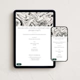 "marbled elegance" - Online Dinner and Cocktail Party Invitations in Dove by Carolyn Nicks - Mobile + desktop layout