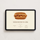 "BBQ" - Online Dinner and Cocktail Party Invitations in Mustard by Gwen Bedat - Desktop layout