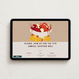 "Seafood Boil" - Online Dinner and Cocktail Party Invitations in Kraft by Rebecca Smith - Desktop layout
