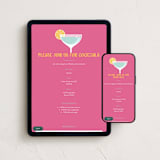 "Modern Cocktails" - Online Dinner and Cocktail Party Invitations in Flamingo by Maria Alou - Mobile + desktop layout