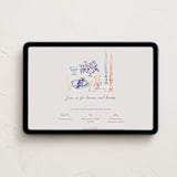 "tablescape drawing" - Online Dinner and Cocktail Party Invitations in Hydrangea by Cass Loh - Desktop layout