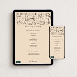 "Breakfast with Coffee" - Online Dinner and Cocktail Party Invitations in Milk Coffee by Catilustre - Mobile + desktop layout